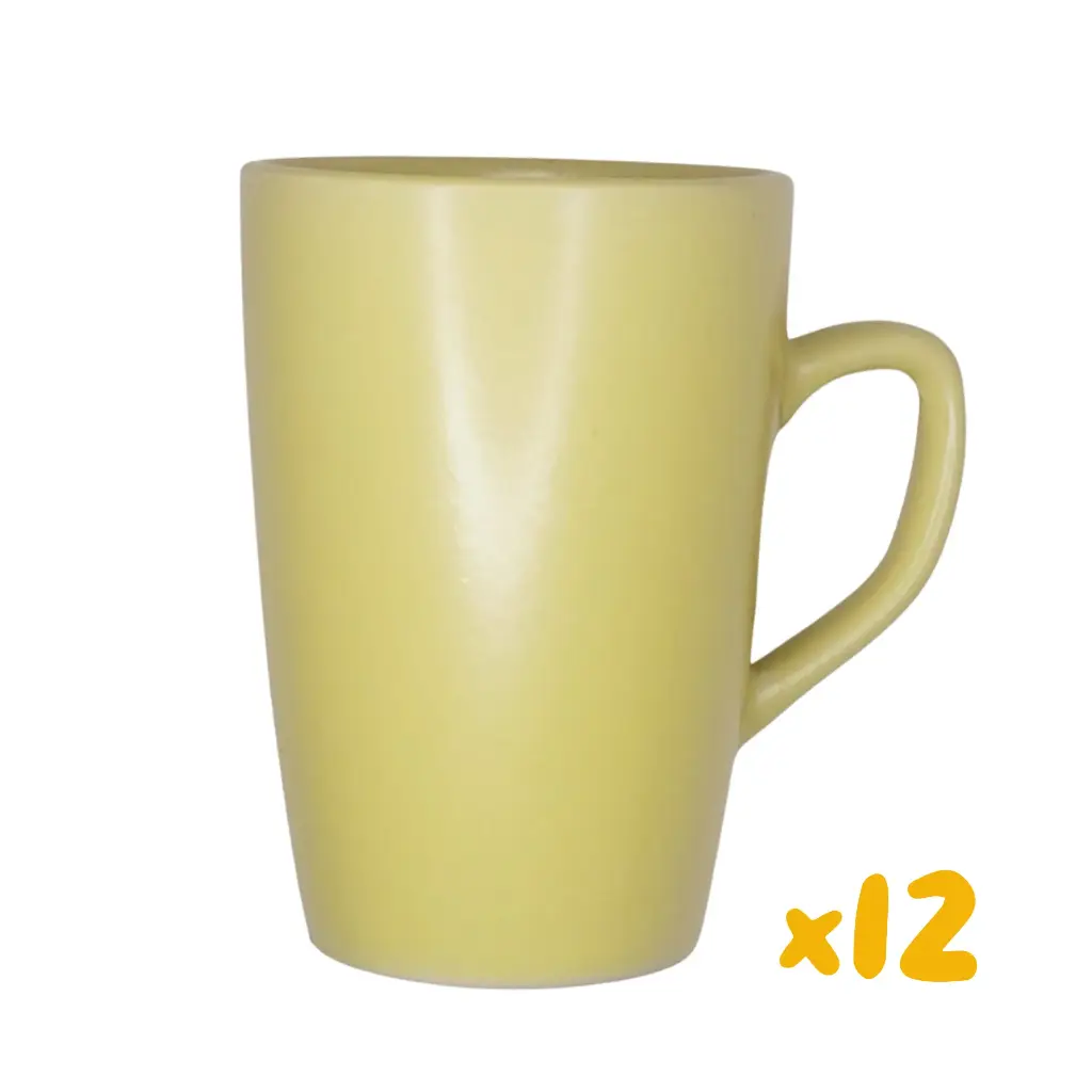 Juego de 12 tazas de 250 ml.