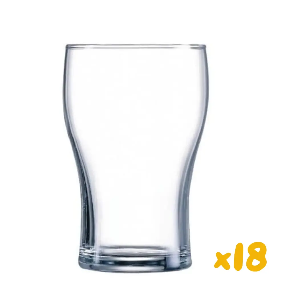 Juego de 18 vasos de vidrio - 200ml