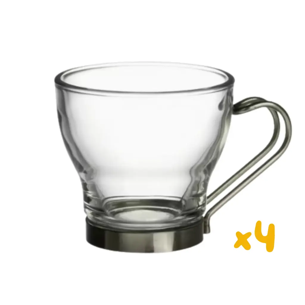 Juego de 4 tazas de espresso, 4 oz. 